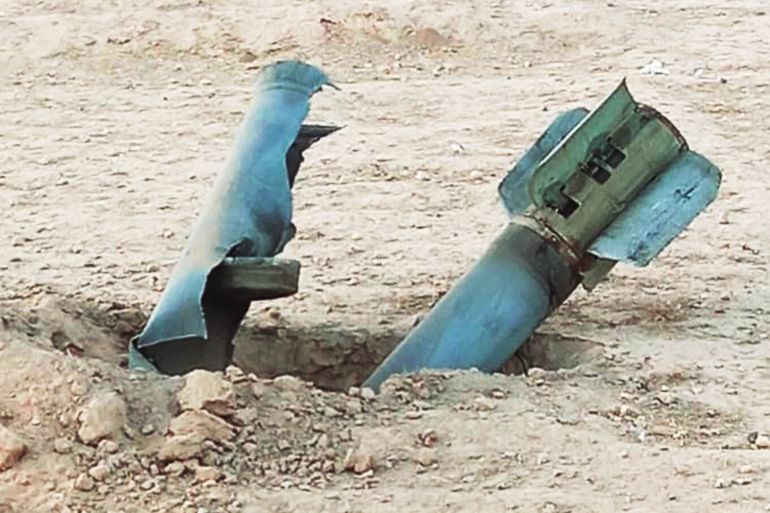 صورة متداولة لصواريخ ايرانية في ريف ديرالزور الشرقي بالقرب من حقل العمر النفطي مكان تواجد القاعدة الامريكية