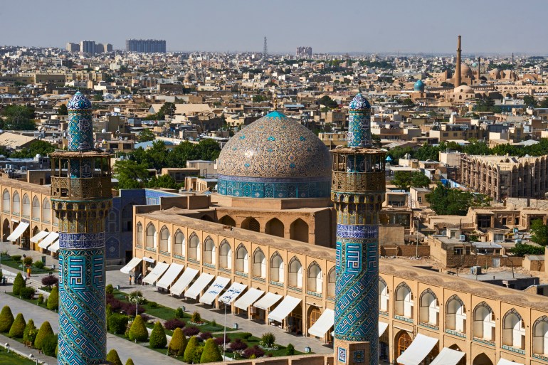 Iran, Isfahan, general view of the Imam Square, Jameh Mosque or Friday mosque, Sheikh Lotfollah mosque