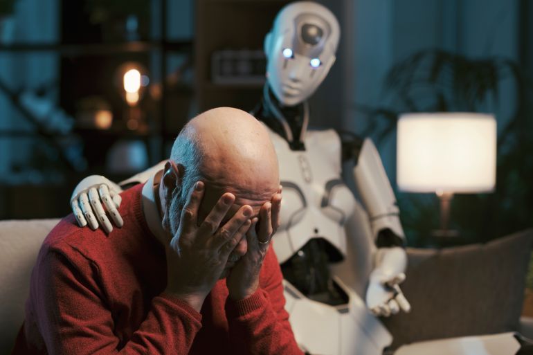 robots sad
