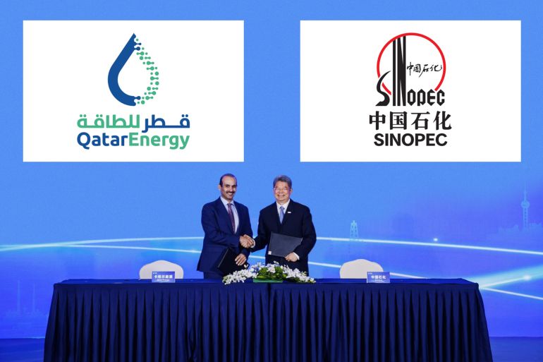 قطر للطاقة وسينوبك توقعان اتفاقيتين تاريخيتين للشراكة في مشروع توسعة حقل الشمال الجنوبي وتوريد الغاز الطبيعي المسال إلى الصين لمدة 27 عاماً - المصدر قطر للطاقة